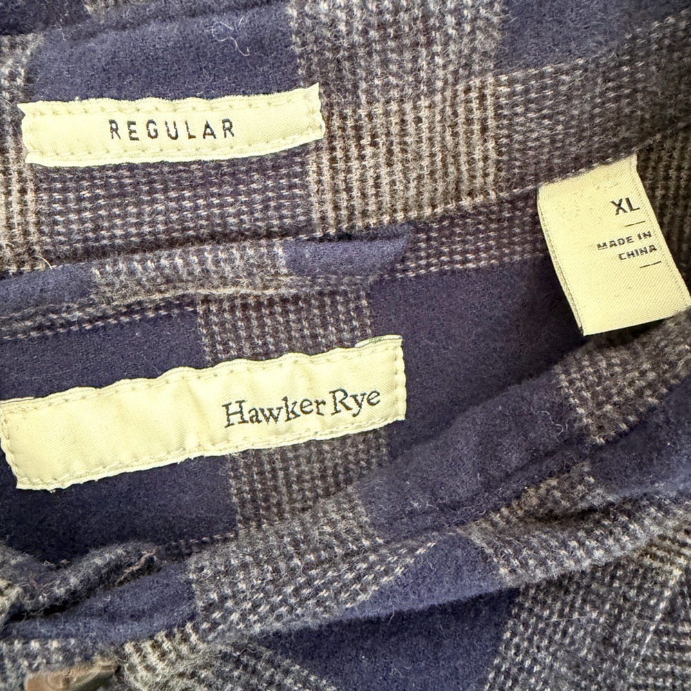 Men's XL Plaid Flannel Shirts- Flag & Anthem, Hawker Rye - Picture 4 of 7
